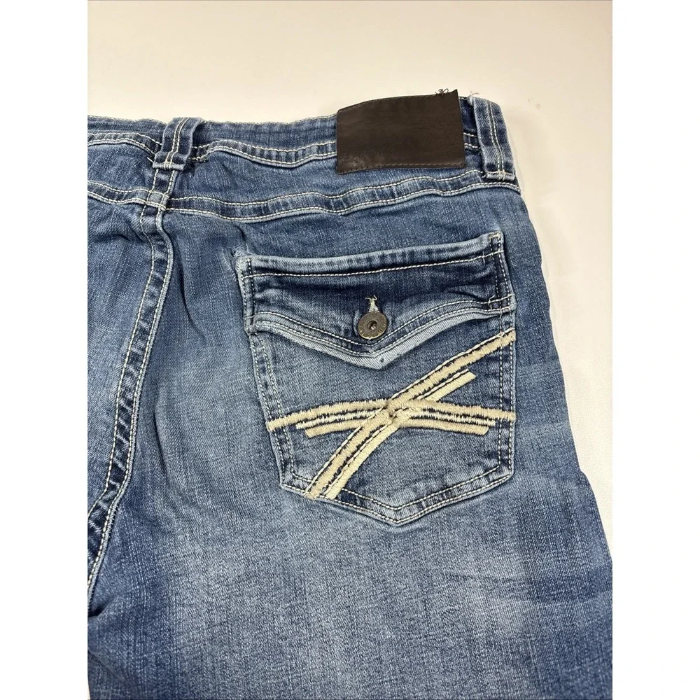 TK Axel Jeans Mens 34x30‎ Blue Slim Boot Stretch Denim Western Pocket Mid Rise